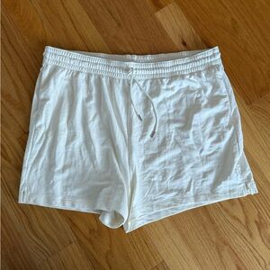 H&M Cream Elastic Waist Shorts